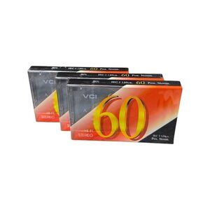 Videolux VCI 60 Cassette Tapes HI-FI Stereo Lot of 3 - Brand New Sealed